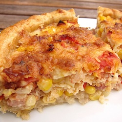 Corn, Bacon & Tomato Tart