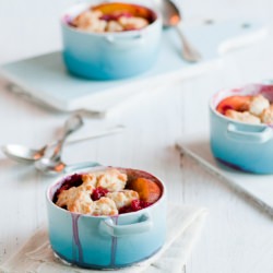 Nectarine & Raspberry Cobbler