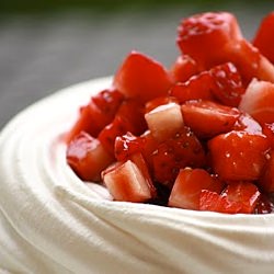 Vacherin with Balsamic Strawberries