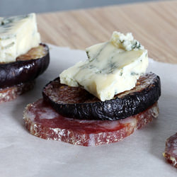 Roasted Figs, Salami, and Stilton