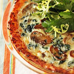 Mushroom and Spinach Quiche