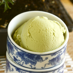 Homemade Green Tea Ice Cream