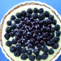 Lime Curd Tart with Glazed Fruit