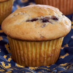 Blueberry Peach Jam filled Muffins