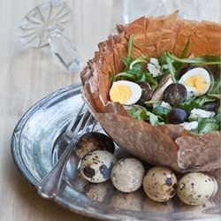 Gorgonzola, Quail Egg Salad