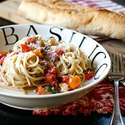 Linguine with Tomatoes and Basil