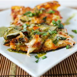 Zucchini & Caramelized Onion Pizza