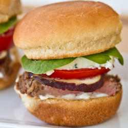 Tri-Tip Sliders w/ Gorgonzola and Figs