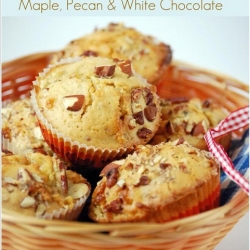 Maple, Pecan & White Choc Muffins