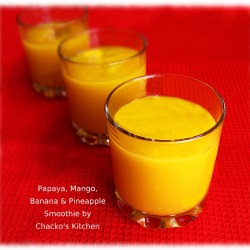 Papaya, Mango, Banana and Pineapple