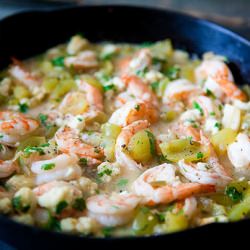 Baked Shrimp with Tomatillos