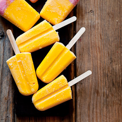 Mango & Strawberry Yogurt Popsicles