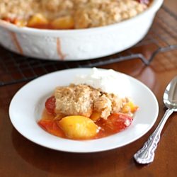 Peach and Plum Cobbler