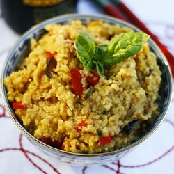 Millet with Red Bell Peppers