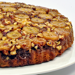 Banana Hazelnut Caramel Cake