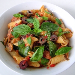 Pasta With Chorizo Mushroom Chilli