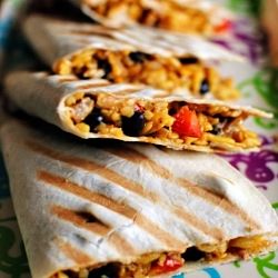 Pork and Rice Quesadillas