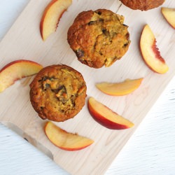 Nectarine Oatmeal Muffins