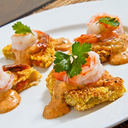 Fried Green Tomatoes with Shrimp