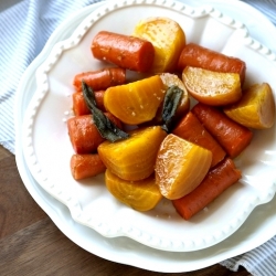 Roasted Yellow Beets and Carrots