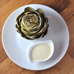 Steamed Artichoke & Healthy Sauce