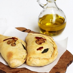 Bell Pepper Mushroom Ricotta Calzone