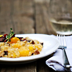 Butternut Squash and Bacon Risotto