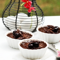 Chocolate & Cherry Pots de Creme