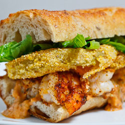 Fried Green Tomato and Shrimp Remoulade