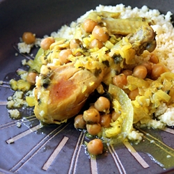 Moroccan Chicken Kdra with Saffron