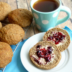 No-Knead Whole Grain Buns