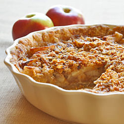 Sour Cream Apple Pie with Gjetost