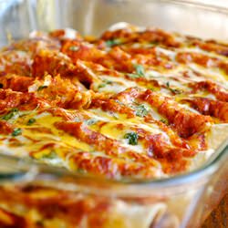 Shredded Chicken Enchiladas