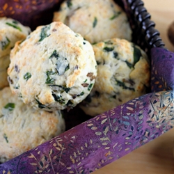 Spinach and Mushroom Biscuits