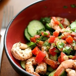 Cajun Shrimp and Cucumber Salad