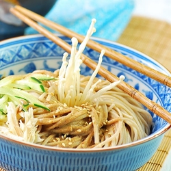 Sesame Cold Soba Noodle & Miso Soup