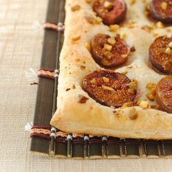 Fig and Pistachio Puff Pastry Tart