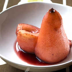 Pears Poached in Port