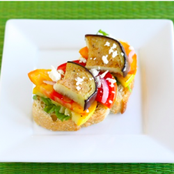 Open Face Vegetable Sandwiches