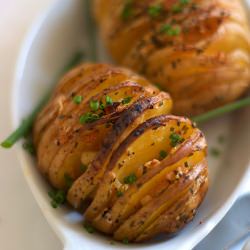 Parmesan Hasselback Baked Potatoes