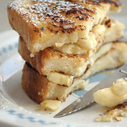 Hot Chocolate + Banana French Toast