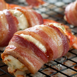 Bacon Wrapped Stuffed Prawns