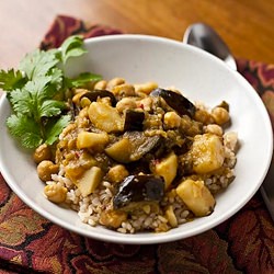 Eggplant, Potato and Chickpea Curry