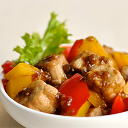 Stir-Fried Pork Cubes with Balsamic