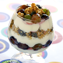 Yogurt Granola Parfait with Grapes