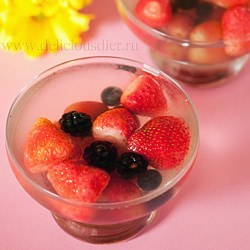 Fruits, Berries in White Wine Jelly