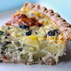 Potato, Leek and Mushroom Quiche