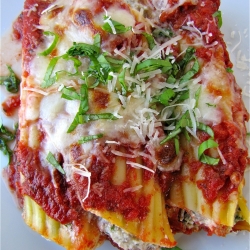 Sausage and Mushroom Manicotti