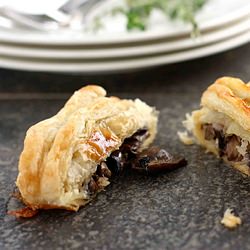 Mushroom Camembert Strudel