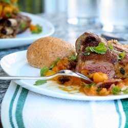 Lamb Chops w Pumpkin Apple Chutney